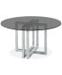 Фото #1 товара Emila 54" Round Glass Mix and Match Dining Table, Created for Macy's