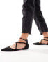 ASOS DESIGN Larna pointed ballet flats in black