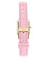 ფოტო #3 პროდუქტის Women's Pink Polyurethane Leather Strap with Stitching Watch, 22X28mm