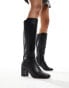 ALDO Wide leg Satori stretch knee boots in black leather