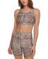 Women's Animal-Print Low-Impact Strappy Sports Bra