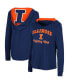 Women's Navy Illinois Fighting Illini Catalina Hoodie Long Sleeve T-shirt