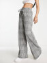 Фото #1 товара New Look wide leg trousers in brown check