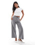 Фото #6 товара ASOS DESIGN Petite buckle detail crop wide leg tailored trouser in grey