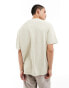 Calvin Klein Jeans woven logo waffle relaxed fit t-shirt in beige