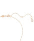 Фото #3 товара Swarovski rose Gold-Tone Crystal Moon & Imitation Pearl Pendant Necklace, 15-3/4" + 2-3/4" extender