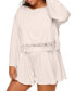 ფოტო #1 პროდუქტის Plus Size Ande Knit Pajama Set