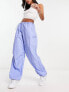 Only cuffed parachute pants in blue