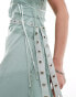 Reclaimed Vintage limited edition asymmetric hem midi dress in mint