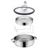 WMF Vitalis 17.4301.6040 - 5 L - Stainless steel - Round - Ceramic - Gas - Induction - Stainless steel - Glass