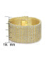 14k Gold Plated Sterling Silver with Cubic Zirconia Lux Mesh Link Bracelet