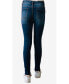 Фото #2 товара Big Girls Destructed Denim Dark Wash Skinny Jeans