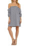 Фото #2 товара Платье женское CeCe 247690 Brooklyn в полоску Cornflower Blue 10 размер