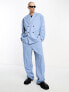 Weekday Klas co-ord loose fit blazer in powder blue exclusive to ASOS