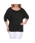 ფოტო #1 პროდუქტის Plus Size Bat Sleeve Tunic Top