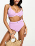 Фото #4 товара Peek & Beau Fuller Bust Exclusive underwire rib bikini top in lilac
