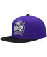 ფოტო #2 პროდუქტის Men's Purple and Black Sacramento Kings Hardwood Classics Snapback Hat