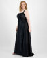 Trendy Plus Size Scoop-Neck Front-Slit Gown