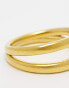 Фото #8 товара ASOS DESIGN waterproof stainless steel ring with double band design in gold tone