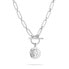 Фото #1 товара Modern Steel Coin Necklace TJ-0438-N-45