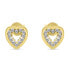 Charming gold-plated earrings with zircons Hearts EA573Y