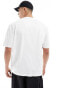 ASOS DESIGN oversized t-shirt in white with chest text print