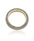 ფოტო #2 პროდუქტის Suzy Levian Sterling Silver Cubic Zirconia Brown Pave Eternity Ring