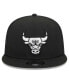 Фото #3 товара Men's Black Chicago Bulls Evergreen 9FIFTY Trucker Snapback Hat
