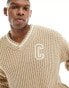 Фото #4 товара Champion Rochester knitted v-neck jumper in brown