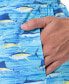 ფოტო #6 პროდუქტის Men's Scribble Fish Drawstring 7" Surf Shorts