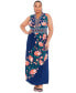 Plus Size Floral Sleeveless Maxi Dress