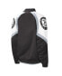 Фото #4 товара Women's Black, Silver Brooklyn Nets Fan Girl Satin Raglan Full-Zip Jacket