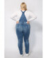 ფოტო #2 პროდუქტის Plus Size Overall Jeans