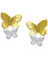 Фото #3 товара Серьги Giani Bernini Butterfly Stud Silver & Gold