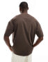 ASOS DESIGN oversized t-shirt in dark brown with applique Schokoladentorte, M - Chest 40 - фото #2