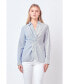 ფოტო #5 პროდუქტის Women's Striped Combo Twist Front Shirt