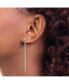 ფოტო #2 პროდუქტის Stainless Steel Polished Bar Dangle Earrings