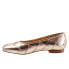 Фото #4 товара Trotters Hanny T2125-710 Womens Gold Leather Slip On Ballet Flats Shoes 12