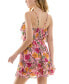 Фото #2 товара Juniors' Floral Print Ruffled Sleeveless A-Line Dress