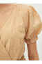 Фото #3 товара Платье LC WAIKIKI с круглым вырезом и короткими рукавами, декорированное поясом