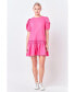 Women's Puff Sleeve Mini Dress