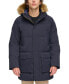 Фото #1 товара Men's Long Quilted Parka with Removable Faux-Fur Trim