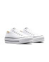 Фото #6 товара Converse Chuck Taylor All Star leather Lift Ox trainers in white