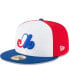 Фото #1 товара Men's White Montreal Expos Cooperstown Collection Wool 59FIFTY Fitted Hat