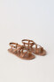 Фото #3 товара Кожаные сандалии с ремешками ZARA