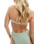 Фото #4 товара South Beach starfish bandeau bikini top in sage green glitter