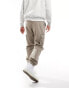 River Island greco cargo trouser in light stone