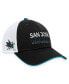 Фото #1 товара Men's Black San Jose Sharks Authentic Pro Rink Trucker Adjustable Hat