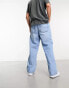 Фото #2 товара ASOS DESIGN wide hem baggy jeans in vintage light blue