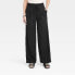Women's High-Rise Wrap Tie Wide Leg Trousers - A New Day Black 8